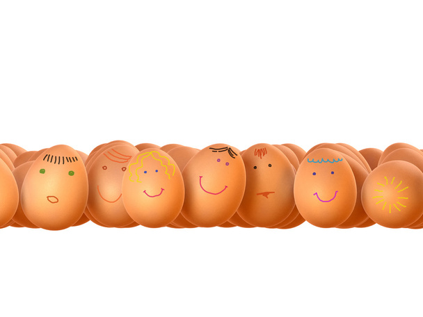 Αστεία Πάσχα αυγά απομονωθεί σε λευκό φόντο. Ένα υψηλό resolut - Φωτογραφία, εικόνα