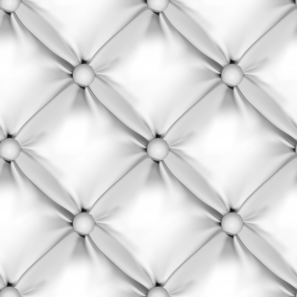 Witte naadloze lederen bekleding patroon - Vector, afbeelding
