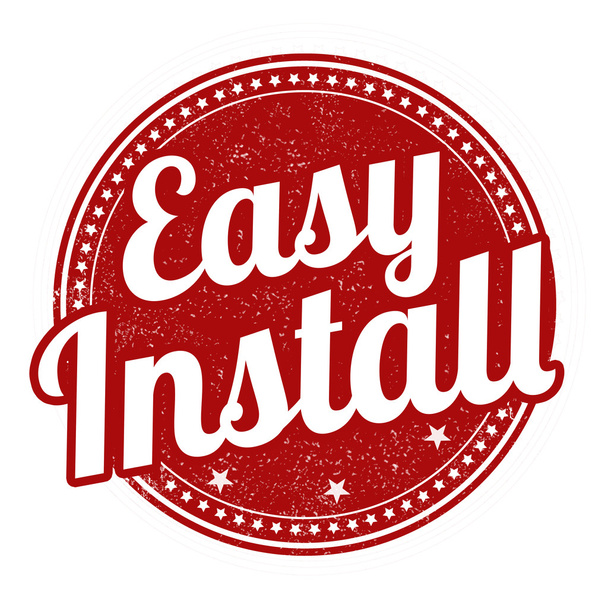 Easy install stamp - Vector, Image