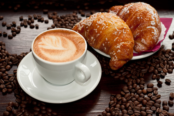 Brioches e cappuccino - Photo, image