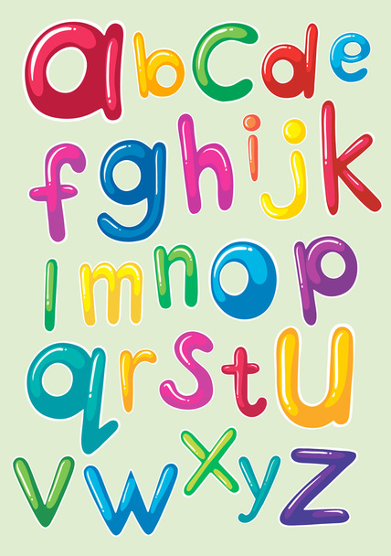 Font design with english alphabets - Vector, Image