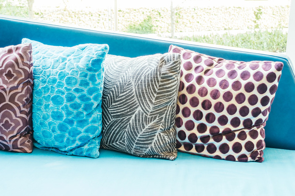 luxury pillows on sofa - Photo, Image