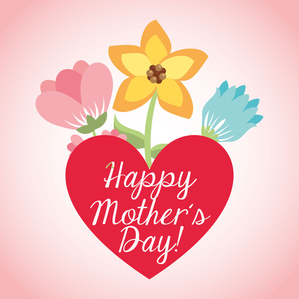 happy mothers day design - Vector, Image