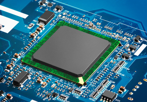 deska elektronických obvodů s procesorem - Fotografie, Obrázek