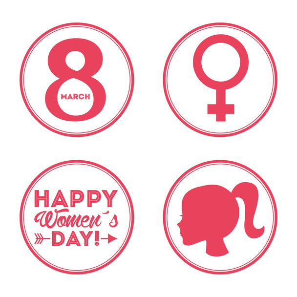 Diseño feliz día de las mujeres
 - Vector, imagen