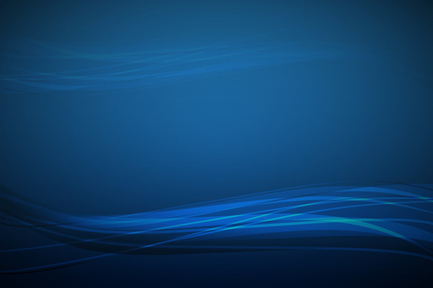Blue abstract lines and wave background - Vector, Image