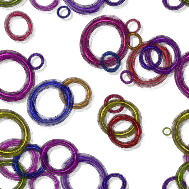 Modèle sans couture avec des cercles colorés dispersés
 - Photo, image