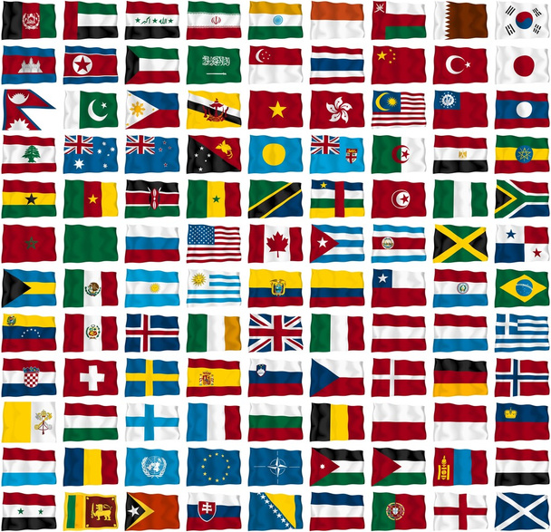 Sommige wereld-vlaggen - Foto, afbeelding