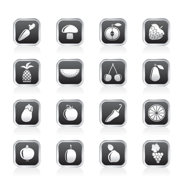 Different kinds of fruits and Vegetable icons - Vector, Imagen