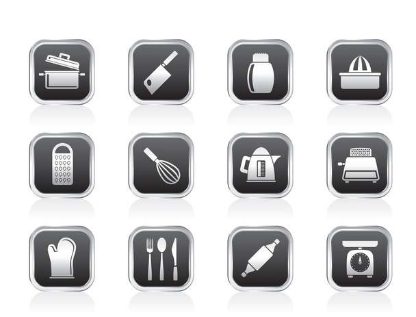 Kitchen and household Utensil Icons - Διάνυσμα, εικόνα