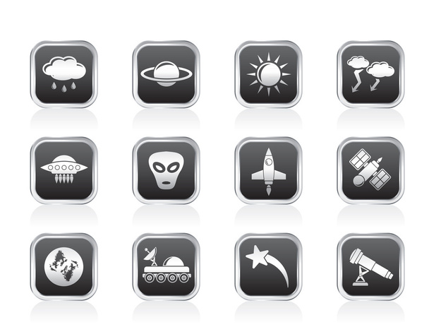 Astronautics and Space and univerce Icons - Vektor, obrázek