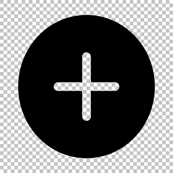 Wektor czarny ikona na przezroczystym tle - Wektor, obraz