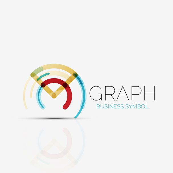 Idea astratta del logo, grafico lineare o icona del grafico aziendale. Modello di design del logotipo vettoriale creativo
 - Vettoriali, immagini