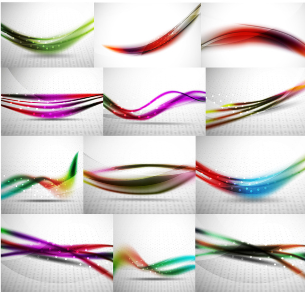 Wave achtergronden instellen, abstract vector - Vector, afbeelding