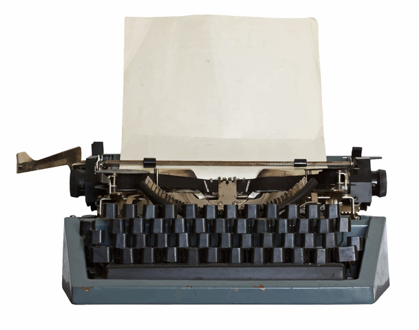 vintage typewriter machine - Vector, Image