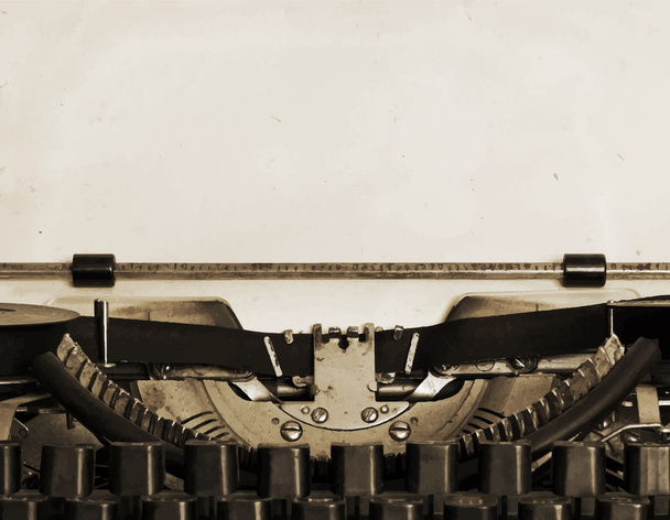 Kağıt antika daktilo Makinası - Vektör, Görsel