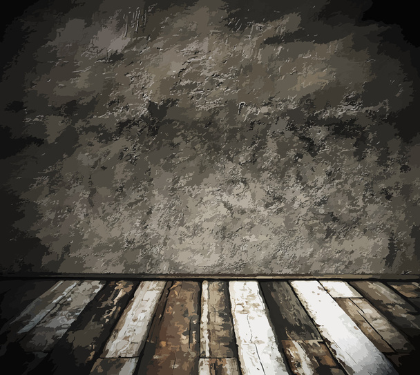 old room with concrete wall - Vector, Image