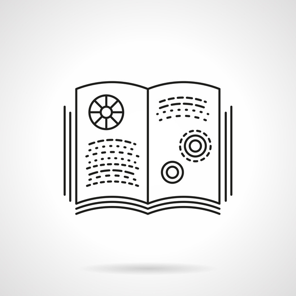 Book on physics flat line vector icon - Vector, Image