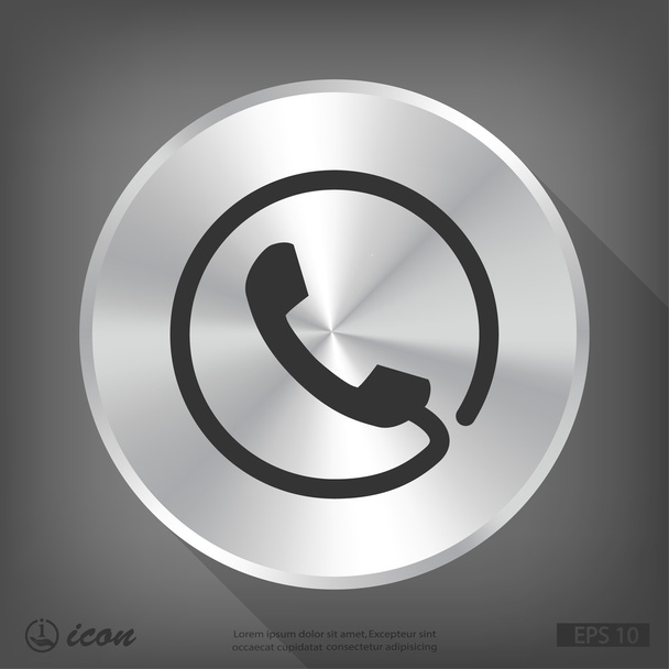 Phone flat design icon - Vector, imagen