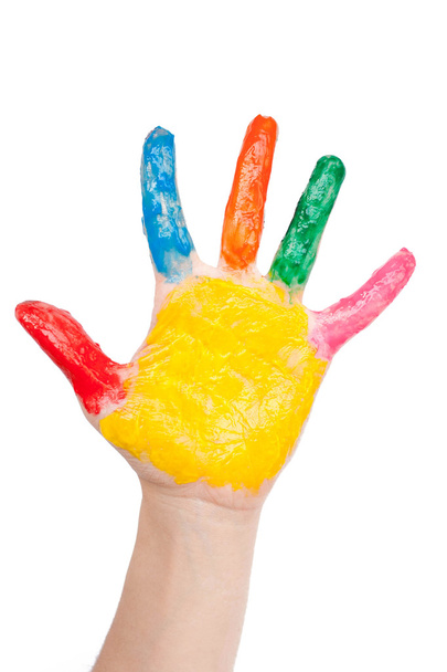 Color pintado a mano en pinturas de colores
 - Foto, Imagen