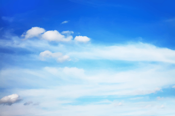 明るく美しい空の雲 - ベクター画像