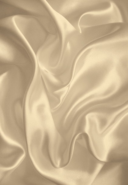 Smooth elegant golden silk or satin texture as background. In Se - Photo, Image