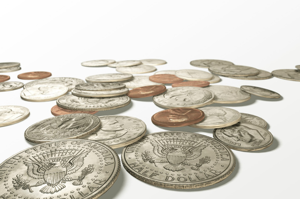 Amerikaanse munten geïsoleerd - Foto, afbeelding