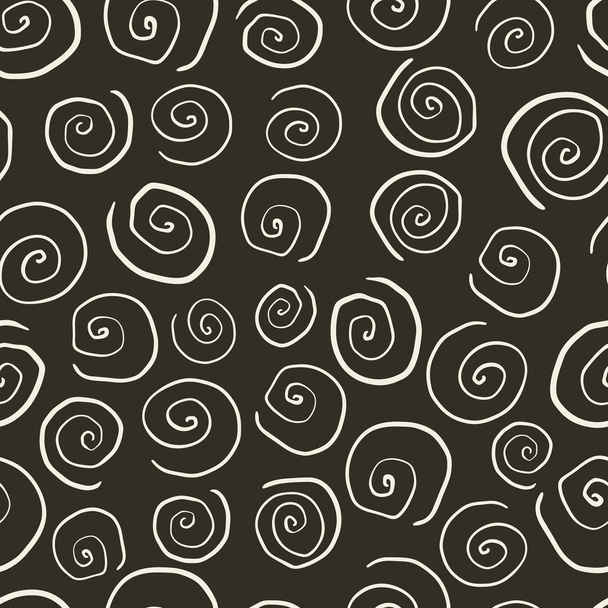 Retro style seamless pattern with swirls - ベクター画像
