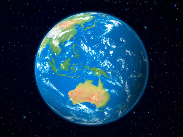 Erdmodell aus dem All: Australien aus der Sicht - Foto, Bild