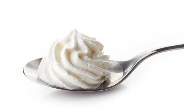 spoon of whipped cream - Photo, Image