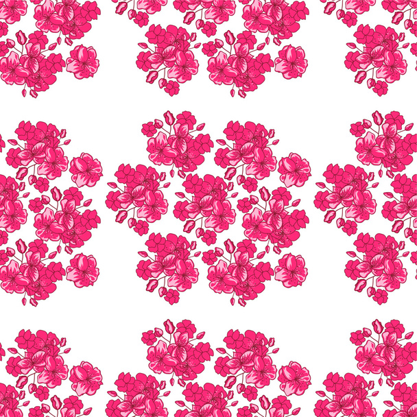 Valentines Day background with pink flowers - Διάνυσμα, εικόνα