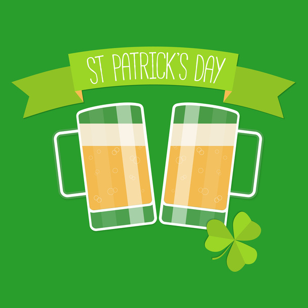 Happy St Patricks day green card. - Vector, afbeelding