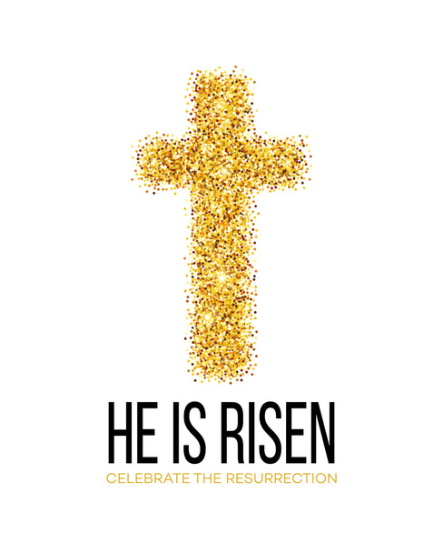 Ő feltámadt. Húsvéti háttér. Vektoros illusztráció - Vektor, kép