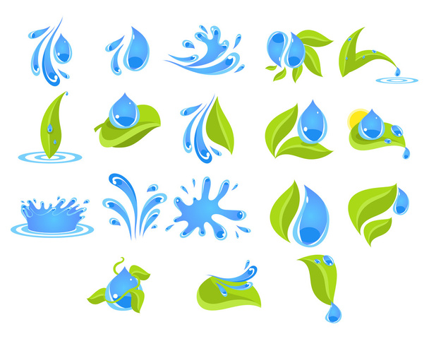 Fresh Water Badges and Stickers. - Vector, Image