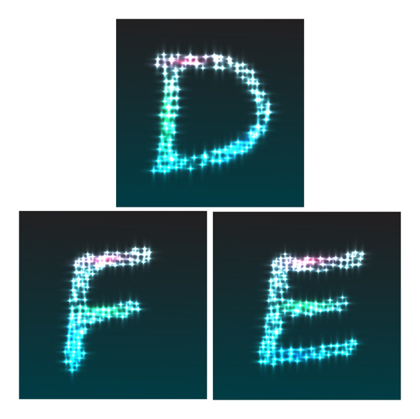 blue letters A, B, C - Vector, imagen