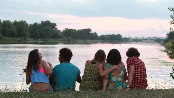 Друзі сидять на траві
 - Кадри, відео