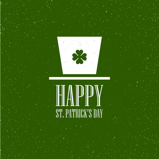 St. Patricks Day flat card design. Vector illustration - Vector, Image