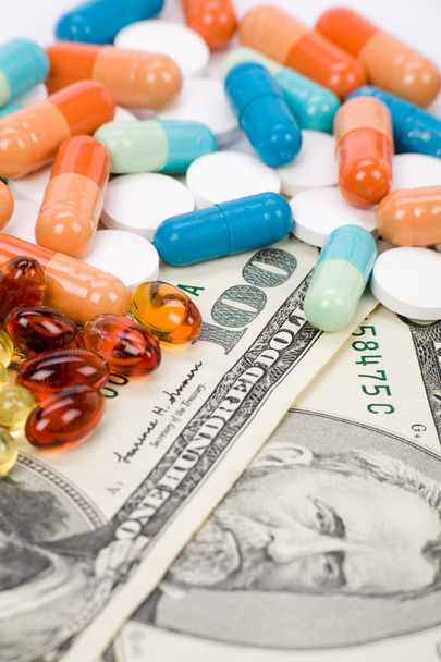 tabletki leku i Dolar - Zdjęcie, obraz
