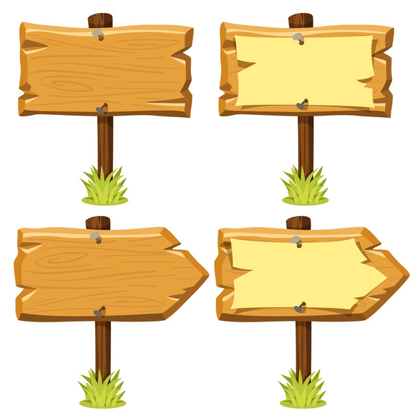 Old wooden signs - Vector, Image
