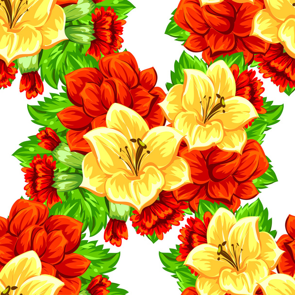 Floral seamless pattern - Vektor, Bild