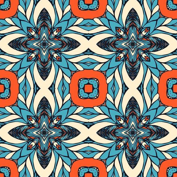 azul y naranja patrón abstracto sin costuras
 - Vector, Imagen