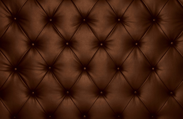 Kockás barna capitone edző bőr dekoráció - Fotó, kép