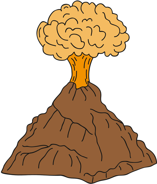 Извержение вулкана
 - Вектор,изображение