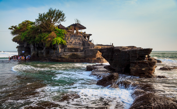 tapınakta deniz (pura tanah lot), bali, Endonezya - Fotoğraf, Görsel