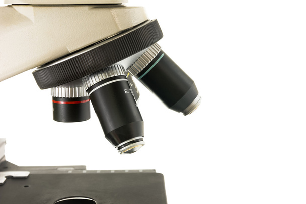 Microscoop onderzoek close-up testlab - Foto, afbeelding