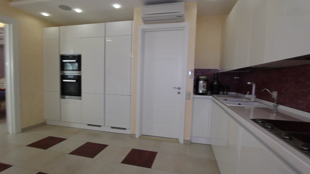 Luxury Apartment Modern kitchen interior. - Footage, Video