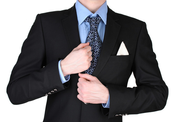 Businessman with tie isolated on white - Zdjęcie, obraz