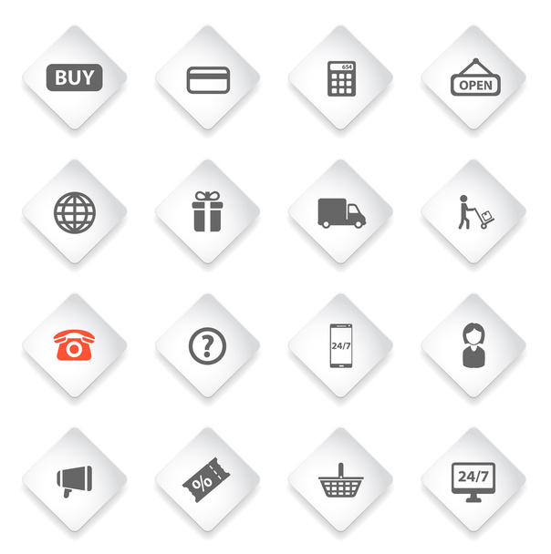 E-commerce simply icons - Vector, imagen