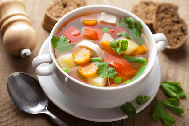 курячий суп з овочами
 - Фото, зображення