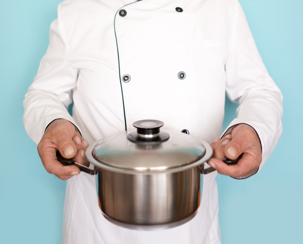 Elderly chef in uniform - Fotó, kép